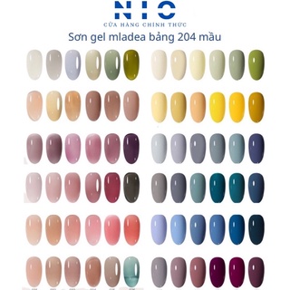 Sơn gel Mladea bảng 204 mầu sắc