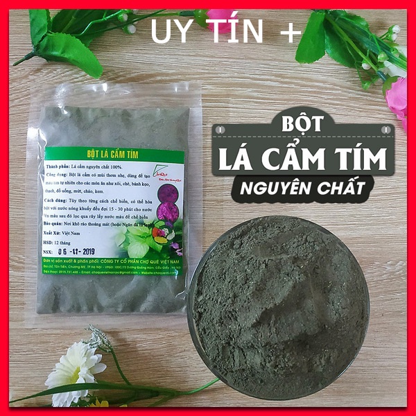 Bột Lá Cẩm Tím [Bột Rau Củ] Tạo Màu Thực Phẩm Tự Nhiên (gói 50g)