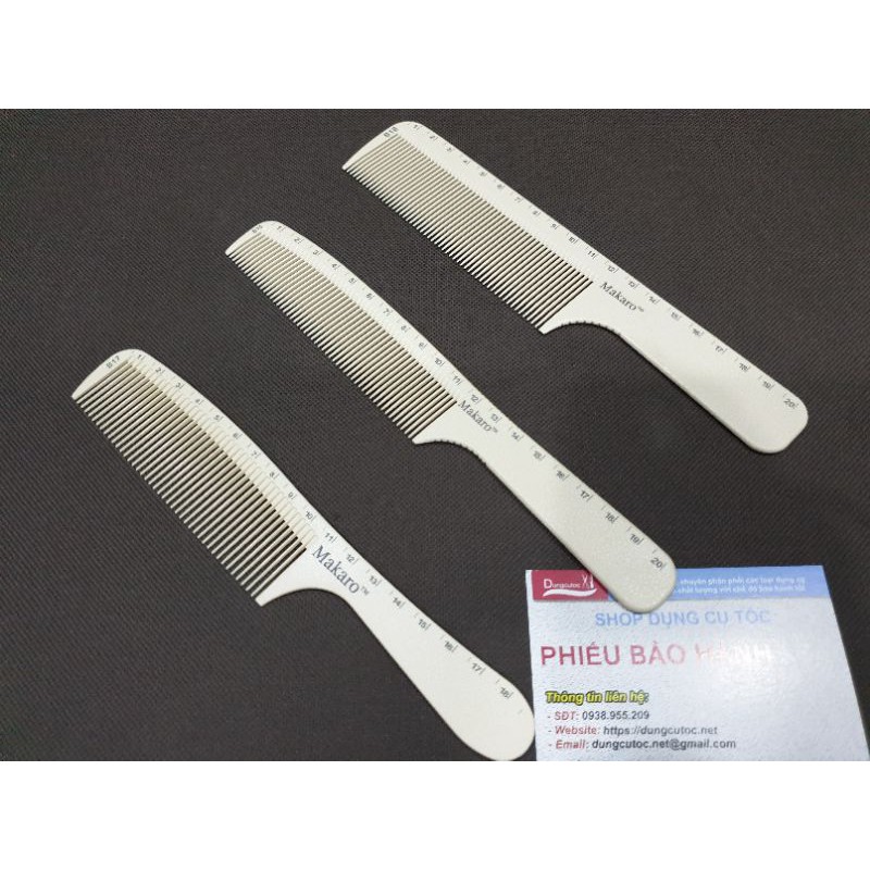 Lược Cắt Tóc Makaro B18, Lược Kê Cắt Tông Đơ WT-129 Bản To Loại Mỏng Chải Bám Tóc.