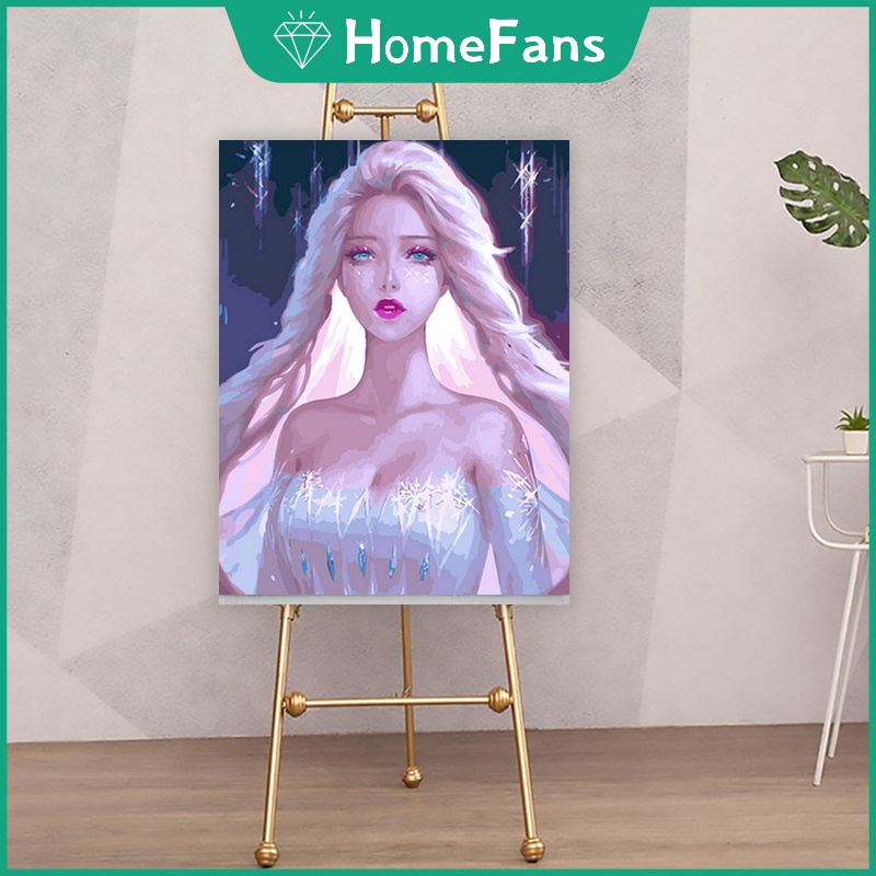 Tranh sơn dầu 40X50cm tự làm họa tiết phật giáo trang trí nhà cửa