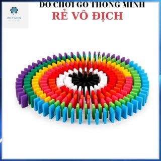 Đồ chơi gỗ domino 12 màu 120 miếng,rút gỗ cho bé yêu bonkids