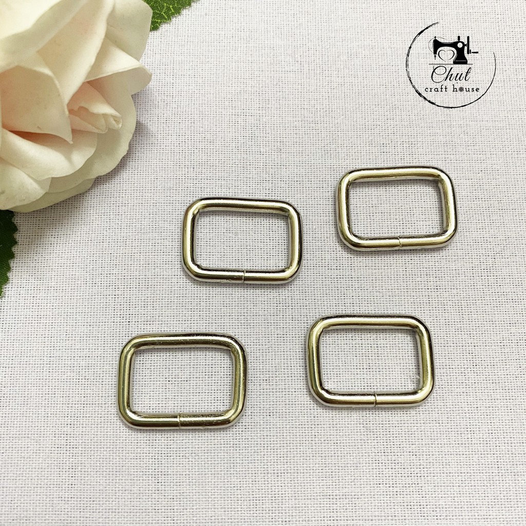 [Giá xưởng] Khoen chữ nhật BẠC - Đủ size dùng cho may túi