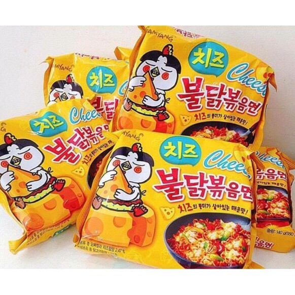 Lốc 5 gói Mì cay Samyang Hàn Quốc vị phô mai