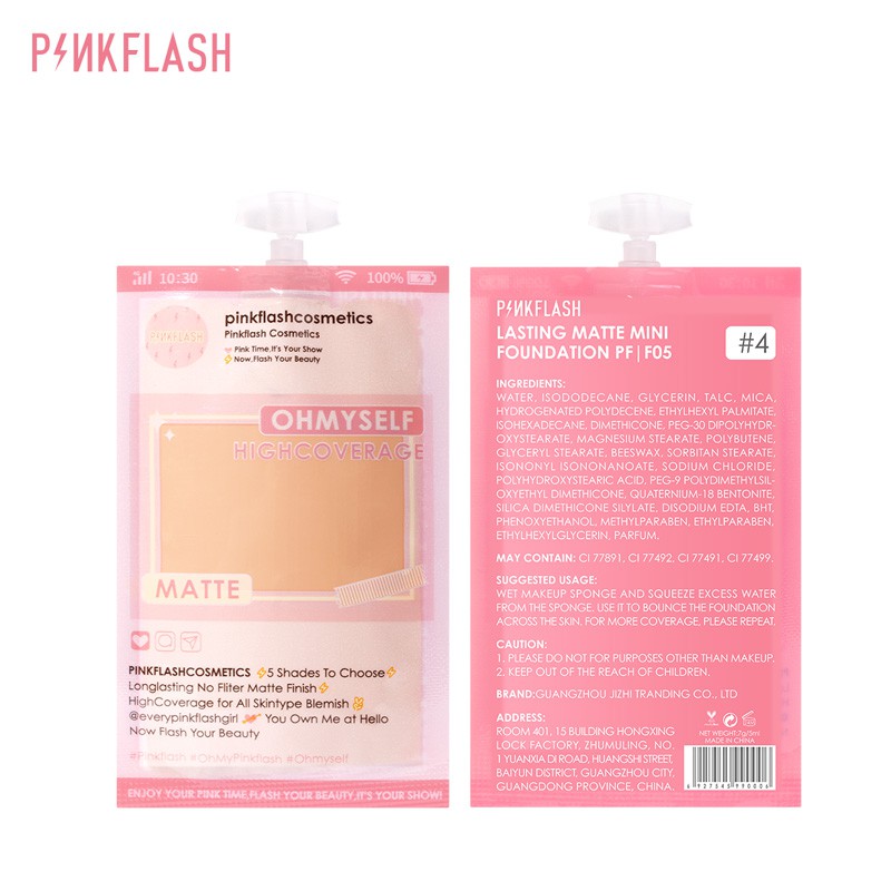 [Hàng mới về] Kem nền PINKFLASH chất lì dưỡng ẩm không thấm nước