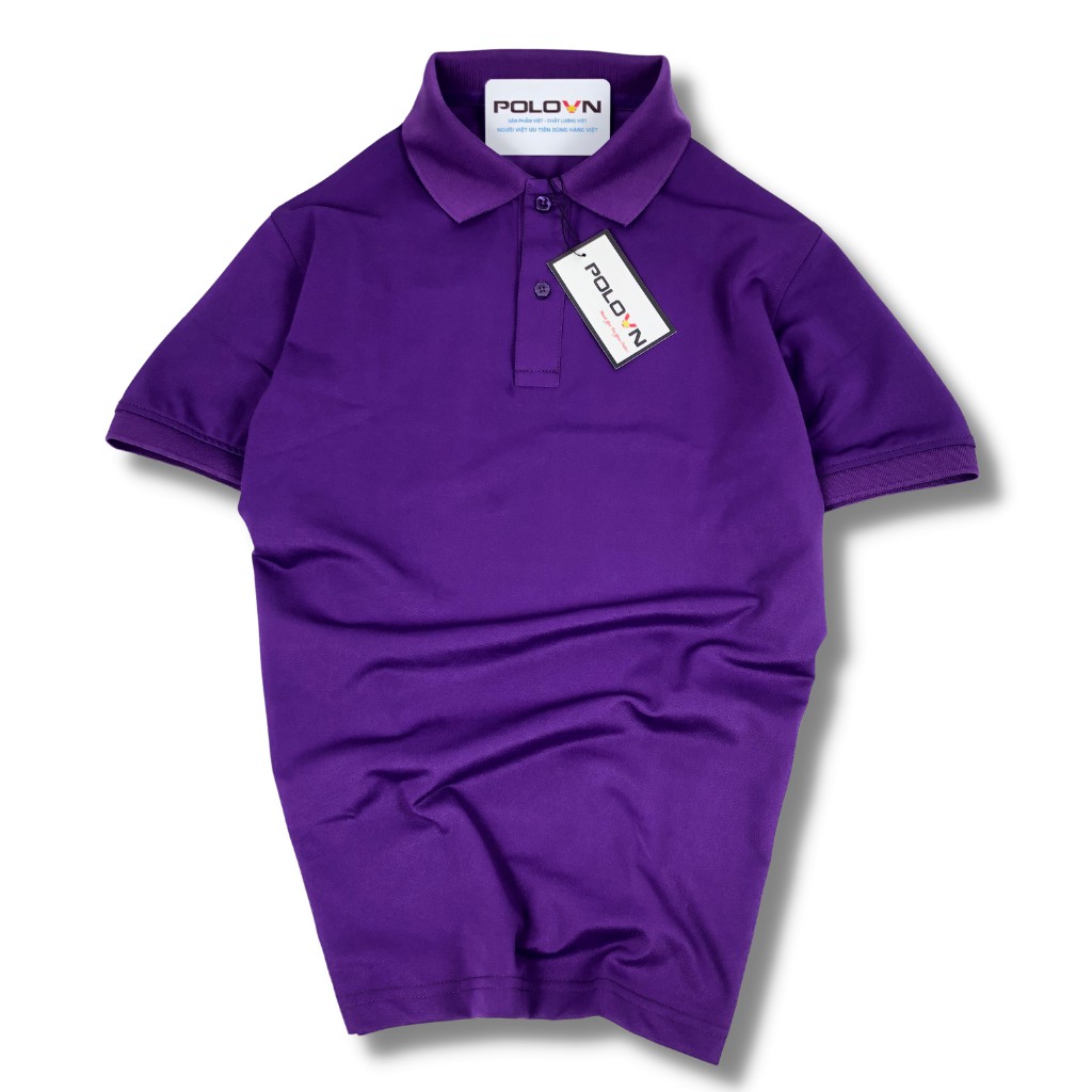 Áo thun Polo nam cổ bẻ Basic màu Tím Violet , vải cá sấu - không xù lông, không ra màu, thấm hút mồ hôi,form regular fit | BigBuy360 - bigbuy360.vn