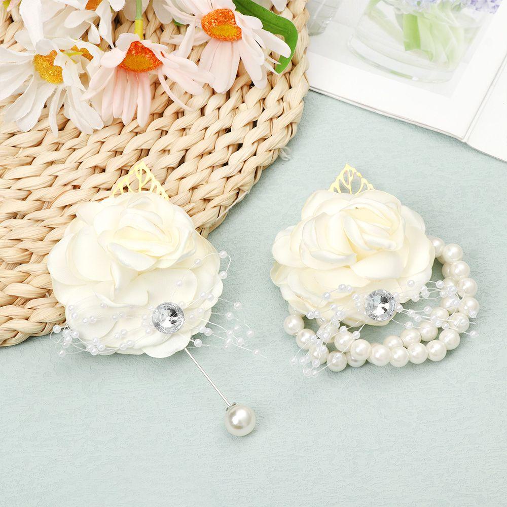 Vòng Tay Hoa Giả Thời Trang Cho Cô Dâu