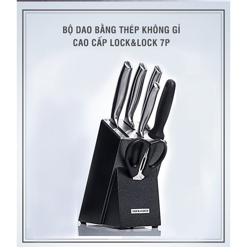 Bộ Dao 7 Món Lock&amp;Lock - Đen [CKK301]