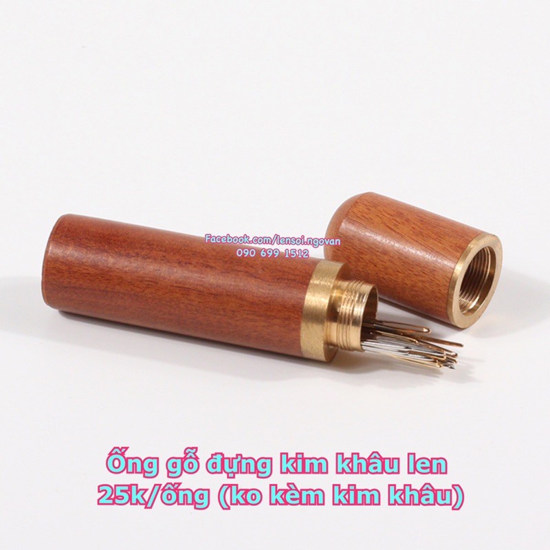 Ống gỗ đựng kim khâu len (ko kèm kim khâu)