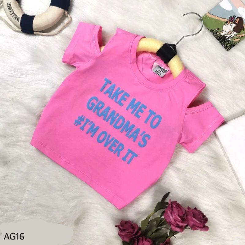 [COTTON 4 CHIỀU ] Áo CROPTOP rách vai bé gái từ 8kg đến 25kg