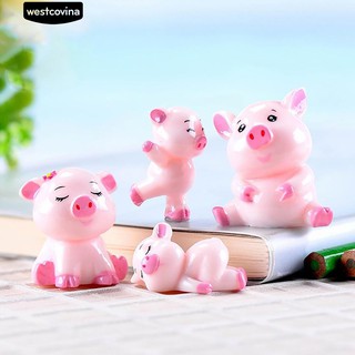 Set 4 Tượng Heo Mini Trang Trí Tiểu Cảnh