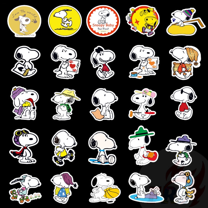 100Pcs/Set ❉ Snoopy Stickers ❉ Cartoon DIY Mixed Luggage Laptop Skateboard Decals Doodle Stickers