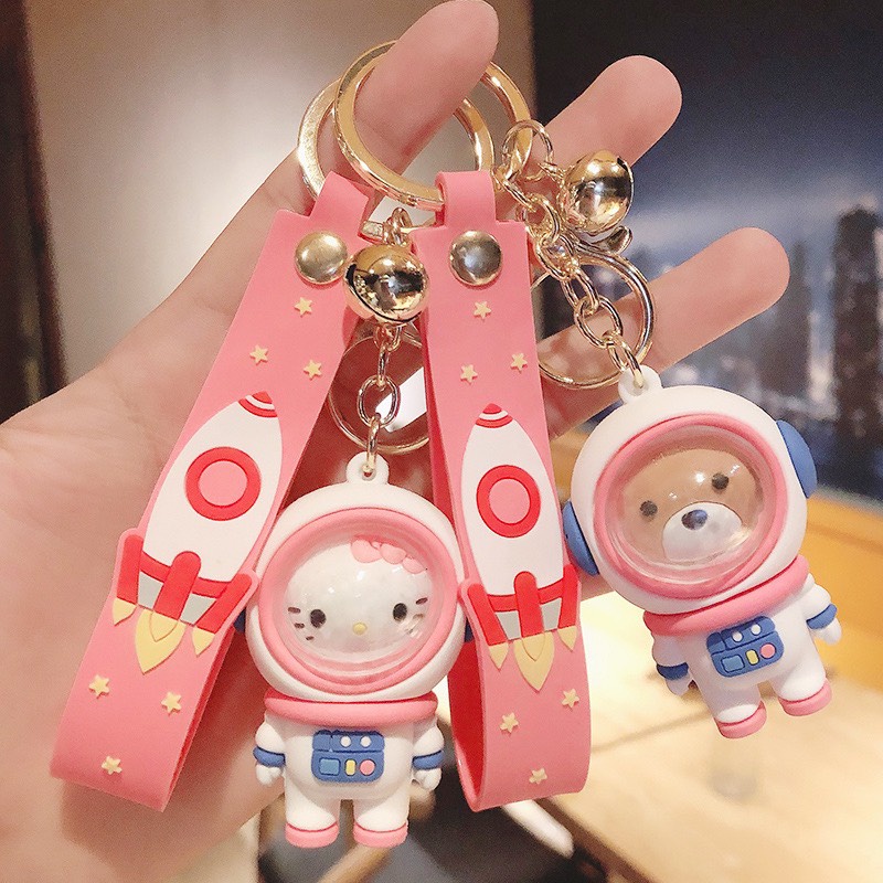 [Siêu Rẻ] Moc Khóa Phi Hành Gia nhiều nhân vật hoạt hình dễ thương, gấu trúc, hổ vàng, mickey, hello kitty mã Y6032