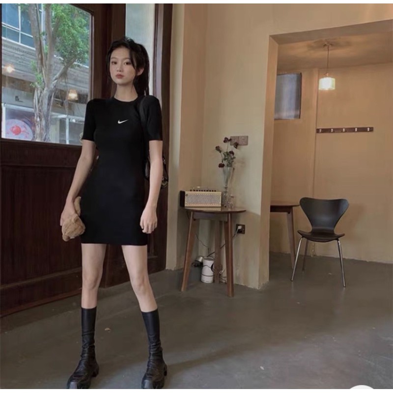 [Mã SKAMSALEP6 giảm 10% tối đa 100K đơn 150K] VÁY BODY / VÁY THUN BODY THÊU LOGO N.K ảnh thật | BigBuy360 - bigbuy360.vn