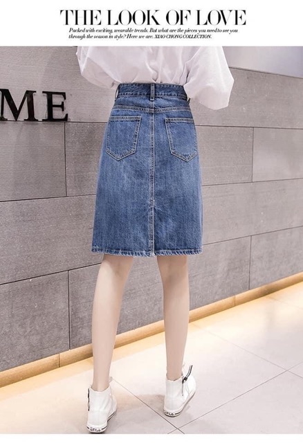 [Hàng oder 10-15 ngày về] Chân váy jean (có sẵn màu xanh đậm sz S) | BigBuy360 - bigbuy360.vn