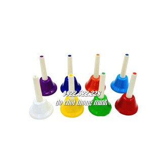 Bộ 8 chuông lắc nhạc - cảm thụ âm nhạc Montessori Bells định âm