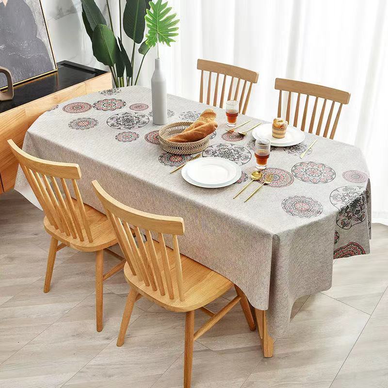 ❈株式会社Khăn Trải Bàn Hình Chữ Nhật Bằng PVC Chống Thấm Nước/Dầu/Bỏng Dùng Một Lần Phong Cách Bắc Âu
