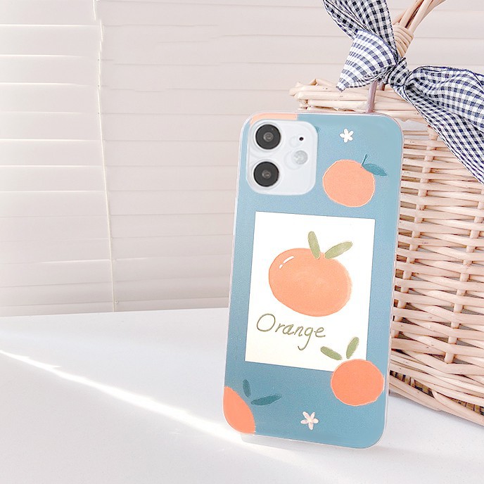 Ốp lưng iphone Cam Đào viền trong chống ố 6/6plus/6s/6splus/7/7plus/8/8plus/x/xr/xs/11/12/pro/max/plus/promax