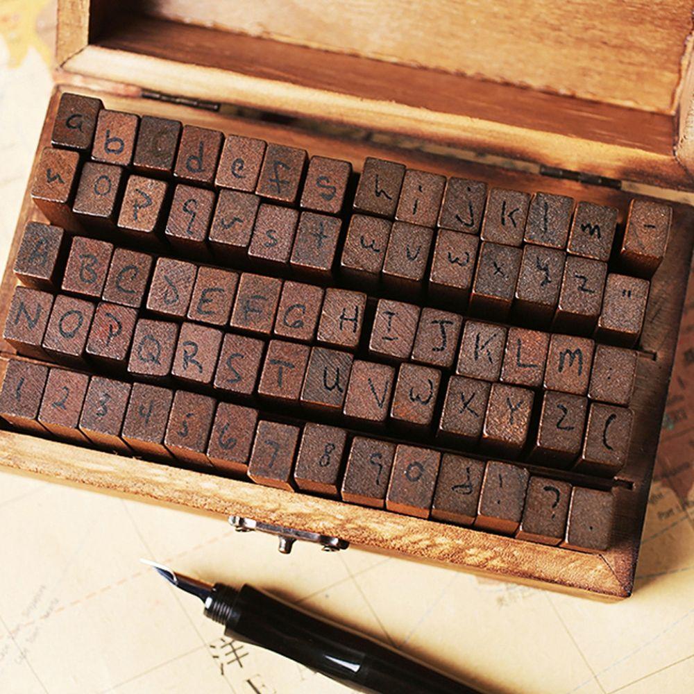 Bộ Con Dấu Bằng Gỗ Dùng Trang Trí Sổ Tay / Nhật Ký DIY