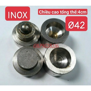 Bản lề cửa cổng, bản lề cối xoay 360 độ inox 201 phi 42