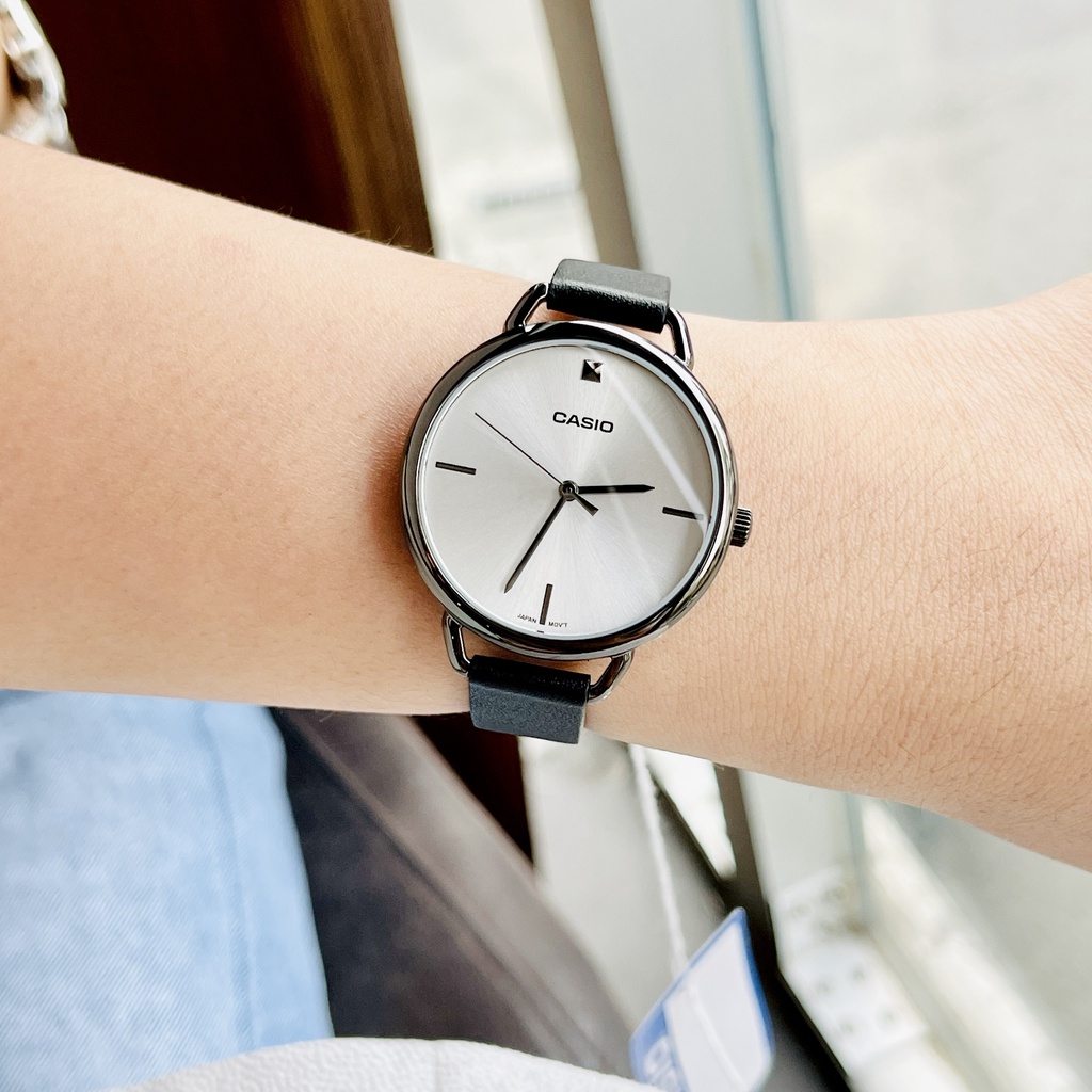 Đồng hồ nữ dây da Casio LTP E415GRL 1C