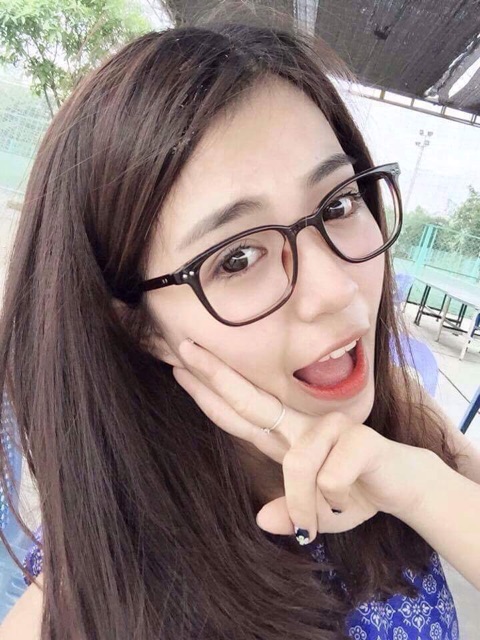 gọng Kính cận teen 2 chấm ngang giả cận vuông xinh tiktok nhận làm kính có độ theo yêu cầu