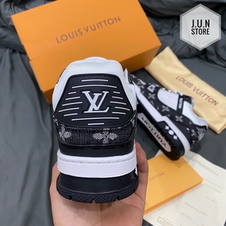 GIÀY L.V TRAINER SNEAKER WHITE BLACK LAI AU SC [ FULL BOX + FREE SHIP ]