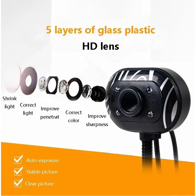 Camera Hd Usb Kèm Micro Hỗ Trợ Phát Trực Tiếp Cho Máy Tính | BigBuy360 - bigbuy360.vn