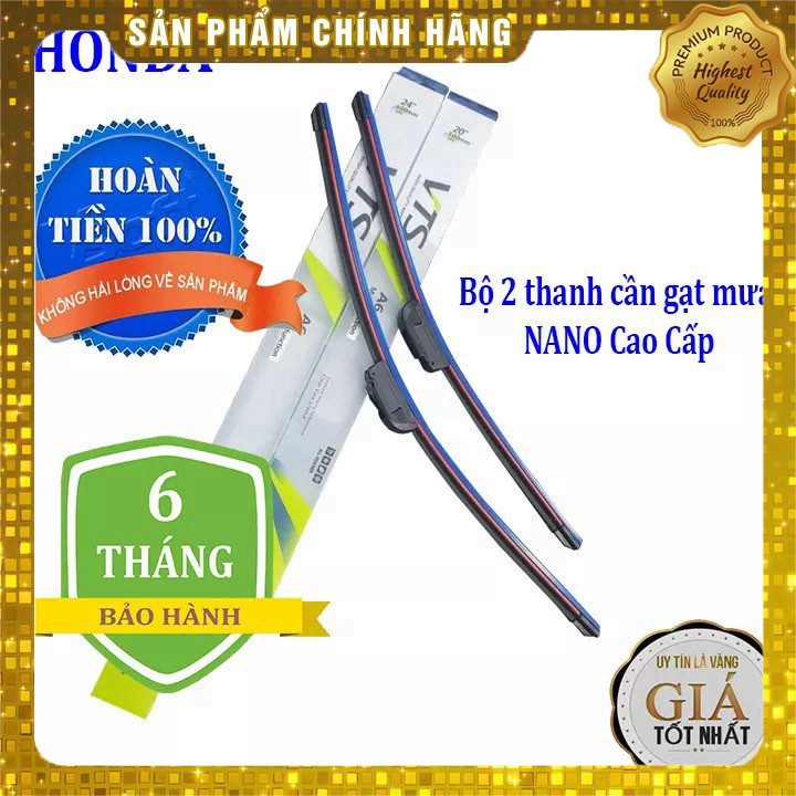 Cần gạt nước mưa ô tô Nano xương mềm dành cho hãng xe Honda: Accord-Civic-Hrv-City-Jazz-Crv - Khohangcap1_ad