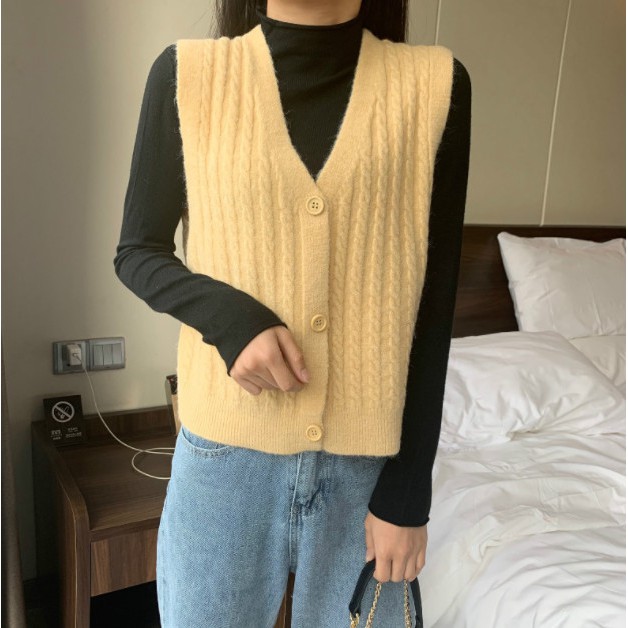 (Hàng có sẵn/ Ảnh thật) Áo gile nữ - Áo len gile thu đông 2021 | BigBuy360 - bigbuy360.vn