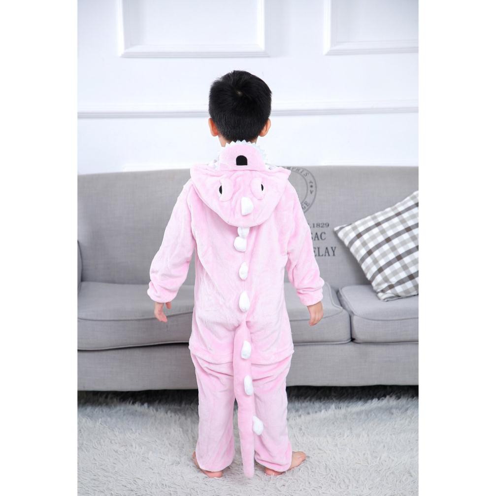 Đồ Ngủ Thú Bộ Đồ Khủng Long Hồng Liền Thân Hình Thú Cho Trẻ Em Bộ Quần Áo Khủng Long Trẻ em Mềm Mịn - hipsstore