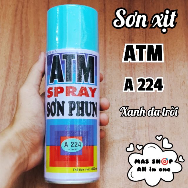 Sơn phun (sơn xịt) ATM A224 màu xanh da trời  400ml