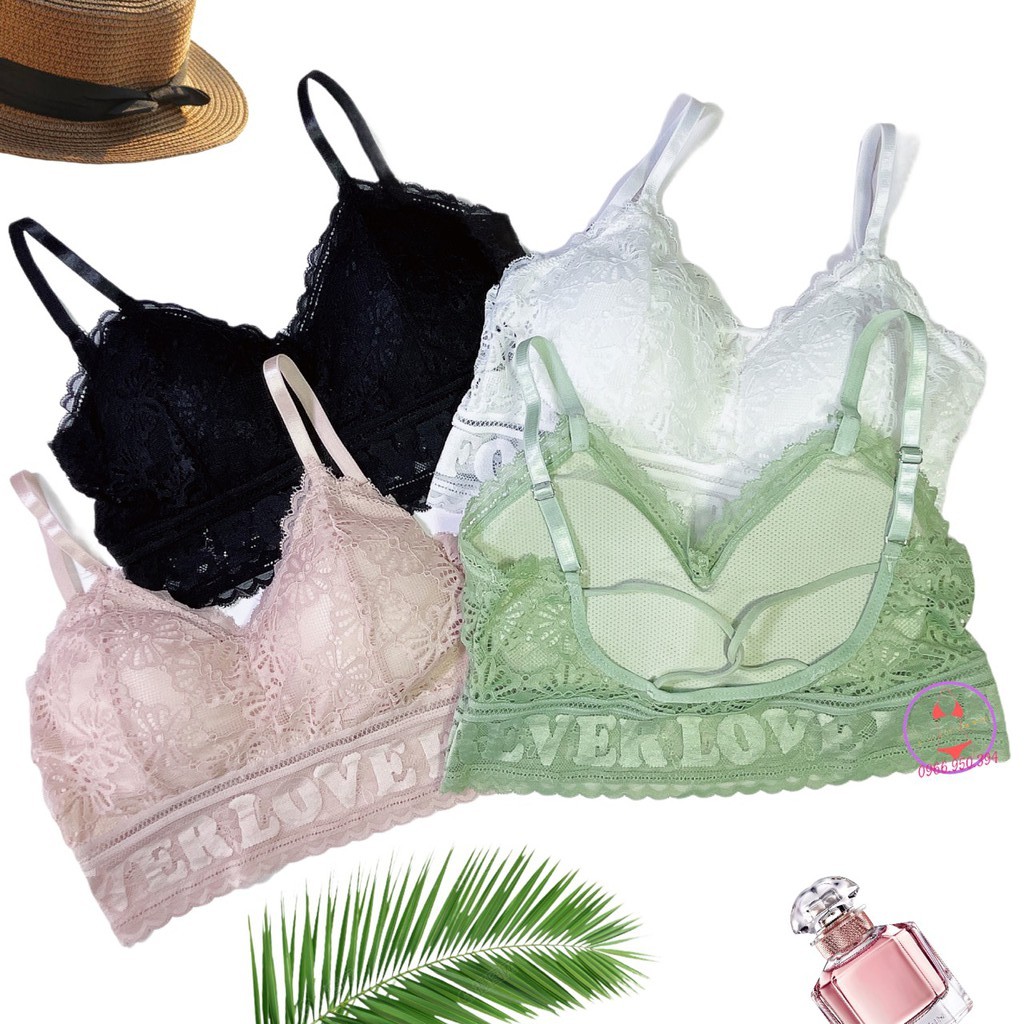 Áo bra ren dáng lửng lớp lót thông hơi sang chảnh gợi cảm