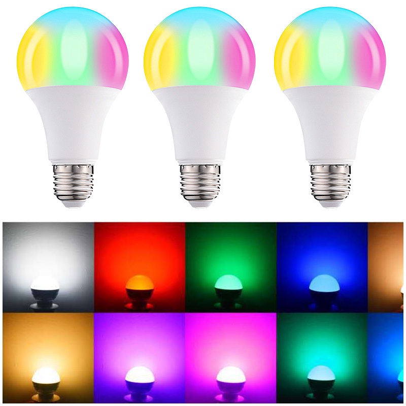 Bóng Đèn Led RGBW E27 7W 12W 15W 15W 24 Phím Điều Khiển Từ Xa AC85-265V