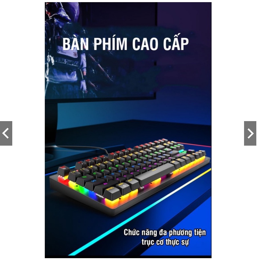 Bàn phím cơ RGB LED LEAVEN K2A PRO Công tắc màu đỏ Vận chuyển trong ngày Bàn phím máy tính
