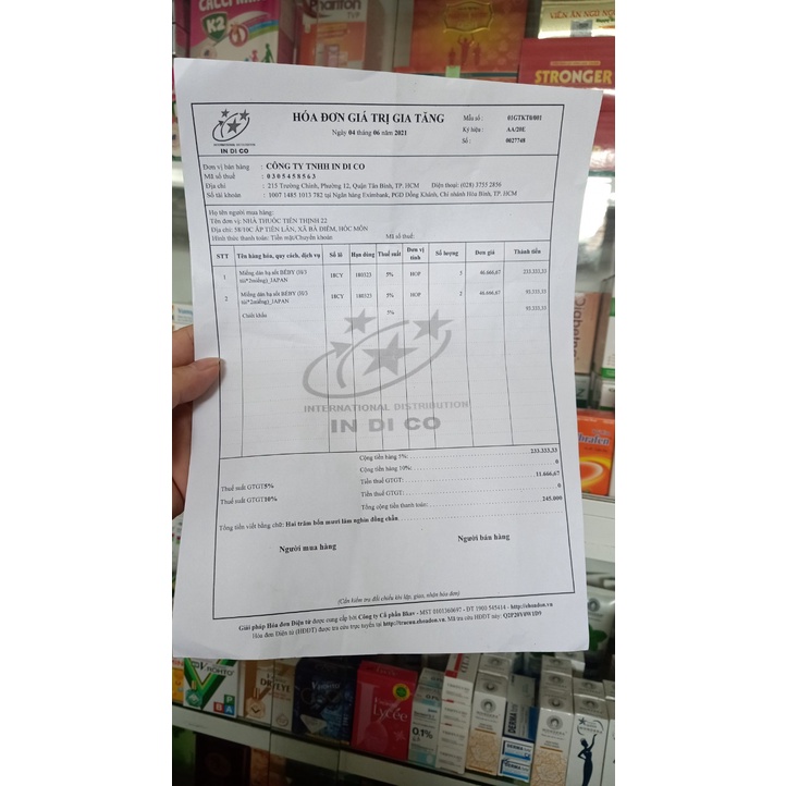 Miếng dán Béby Cooling Plaster hạ sốt, làm mát cho Bé hộp 3 túi, túi 2 miếng - Tặng kèm tăm bông cho bé