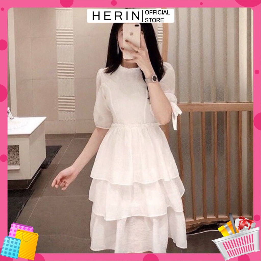 [xả giá gốc] Đầm nữ trắng dự tiệc , dạo phố dễ thương dáng xòe sang chảnh mã [Babydoll]