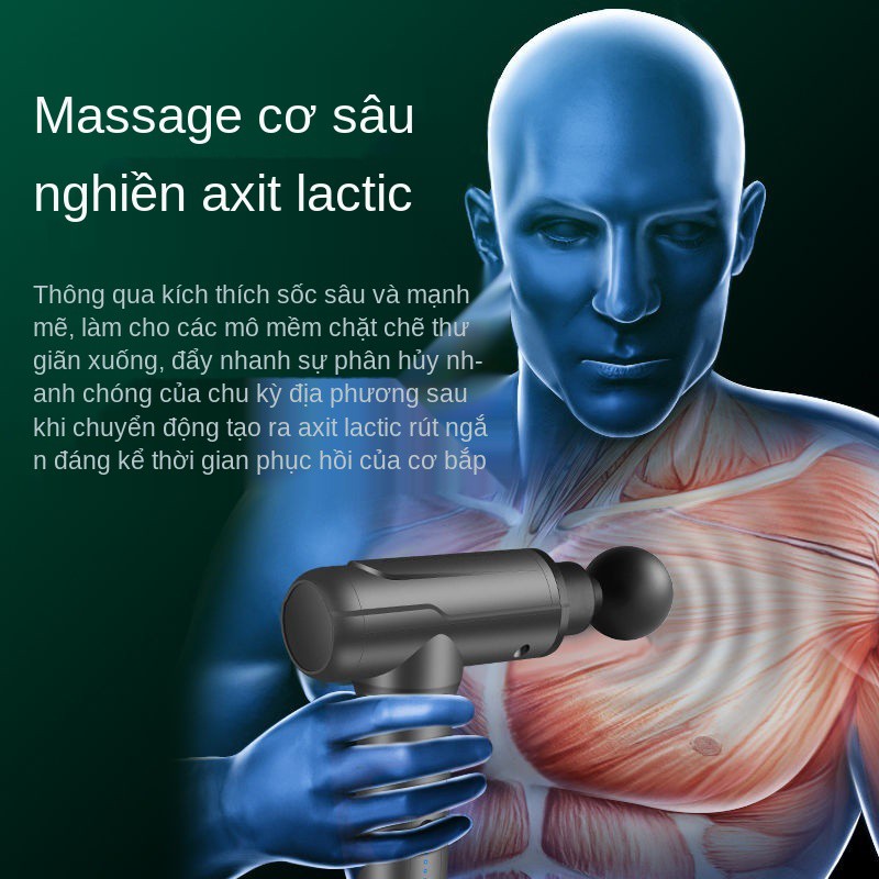 Máy giãn cơ sâu bằng súng Fascia của Đức massage điện tại nhà đa chức năng tập thể dục chân chống sốc toàn thân