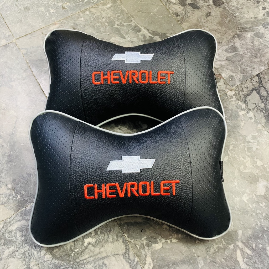 Gối Tựa Đầu Ô Tô Có Thêu Logo Cao Cấp, Chống Đau Mỏi Gáy theo hãng xe Toyota, Chevrolet, vv