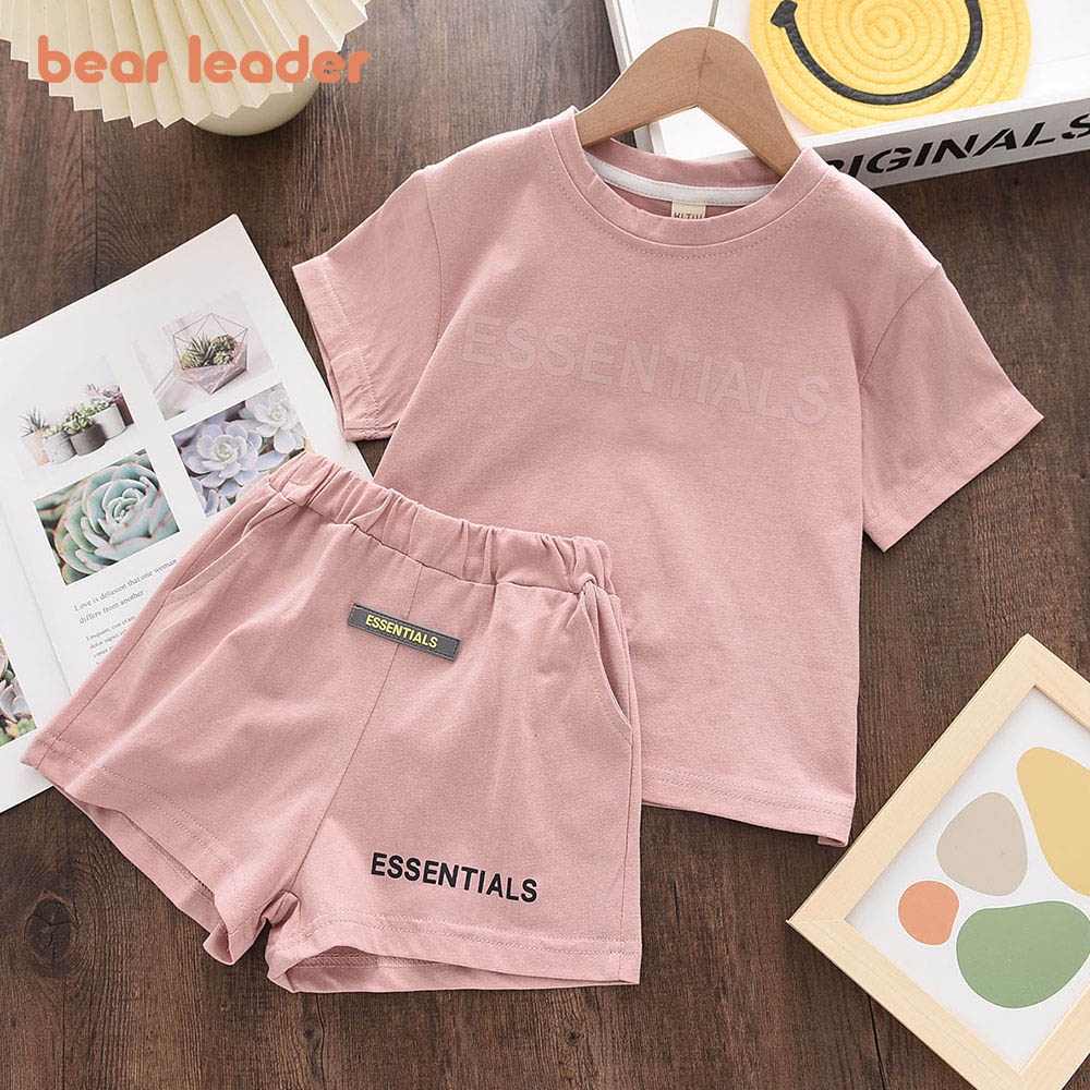 Set đồ BEAR LEADER gồm áo thun tn và quần short thời trang mùa hè 2022 cho bé gái