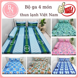 Bộ ga + áo gối thun lạnh việt nam đủ kích thước