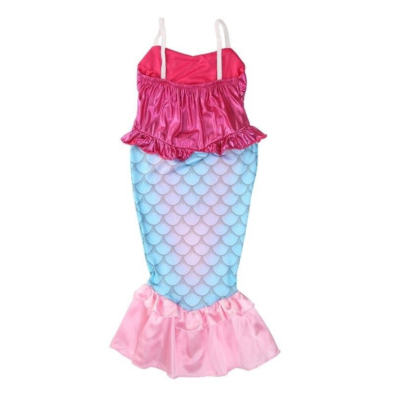 ღ♛ღFacny Girls Mermaid Tail Swimmable Bikini Set Swimwear Swimsuit Swimming Costume