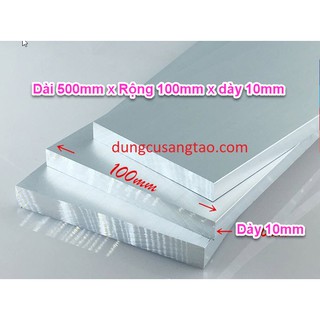 Nhôm tấm dày 10mmx rộng 100mm