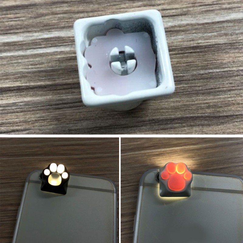 Nắp chụp bàn phím máy tính bằng silicon nhôm hình dấu chân mèo