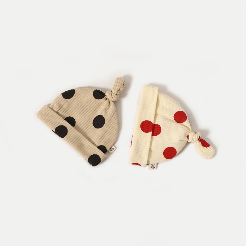 Mũ Chấm Bi Đáng Yêu Dành Cho Bé Sơ Sinh 0-3 Tháng Tuổi 36-38cm