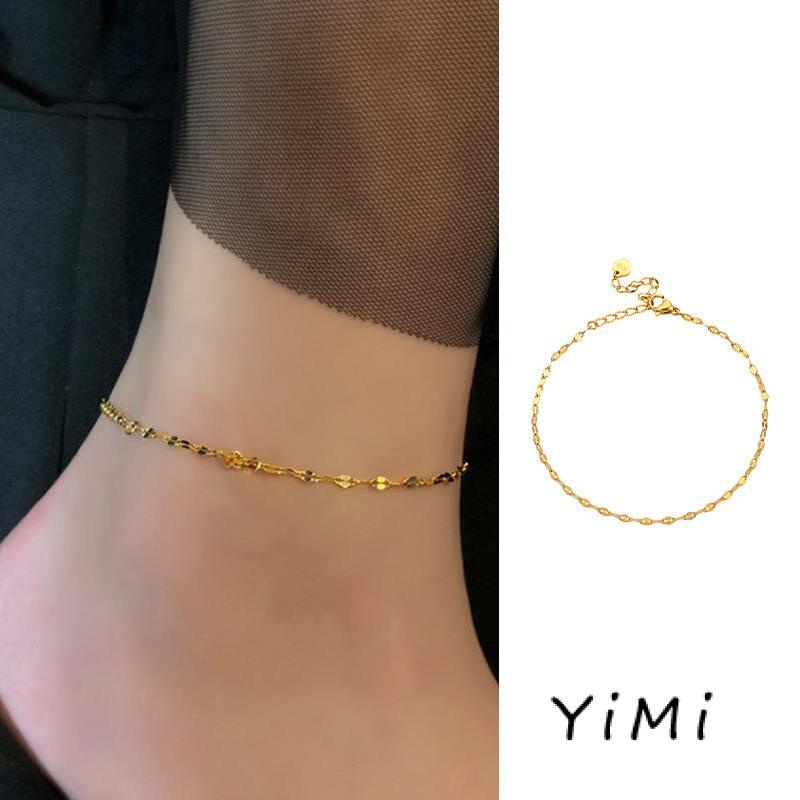 Lắc Chân Mở Rộng Bằng Thép Titan Mạ Vàng 18k Thời Trang