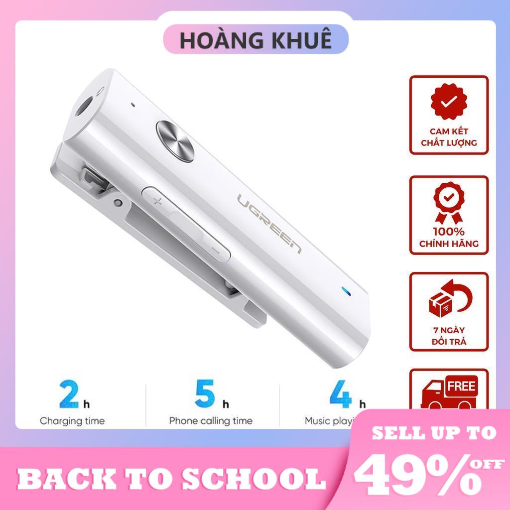 Thiết bị nhận Bluetooth 5.0 UGREEN CM110 40854 dùng cho tai nghe hỗ trợ MIC