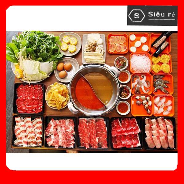 Nồi lẩu Hot Pot 2 ngăn inox - size lớn 30cm - dầy dặn nấu được bếp từ cao cấp (PD7399)