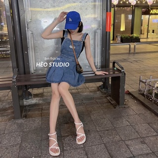 Váy Yếm Jean Xòe Hèo Studio (Ảnh Thật + Video)