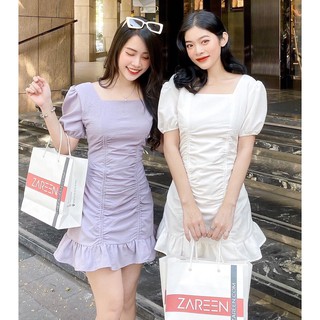 Đầm cổ vuông đuôi cá