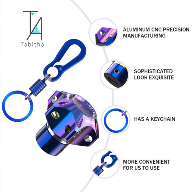 Móc Khóa Hình Lục Giác Bằng Titan Độc Đáo